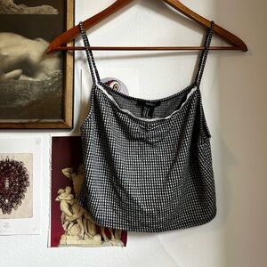 (3 for 35) lacey checkered cami